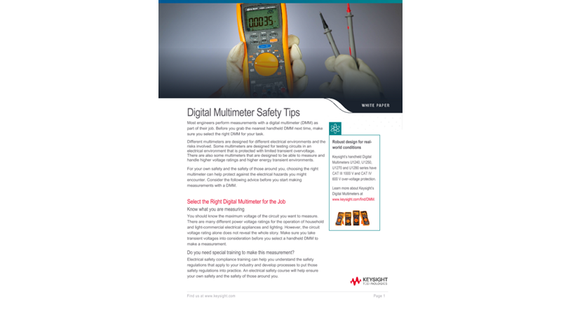 Digital Multimeter Safety Tips